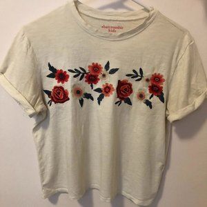 ABERCROMBIE & FITCH EMBROIDERED FLOWER SHIRT